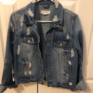Distressed Jean Jacket Ci Sono